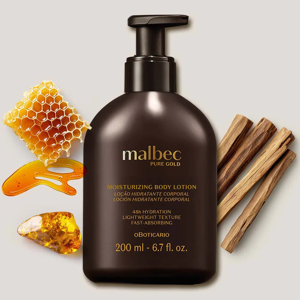 Kit Malbec Pure Gold + Loção + Barba
