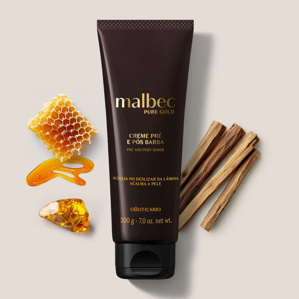 Kit Malbec Pure Gold + Loção + Barba