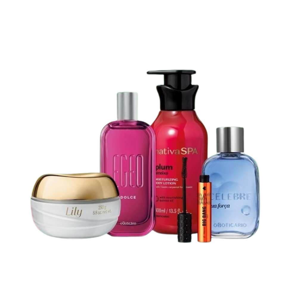 Kit O Boticário com 5 produtos