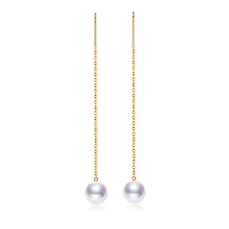 Brincos Estilo Minimalista com Pérolas Redondas Flawless