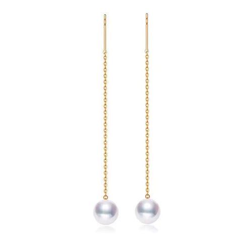 Brincos Estilo Minimalista com Pérolas Redondas Flawless