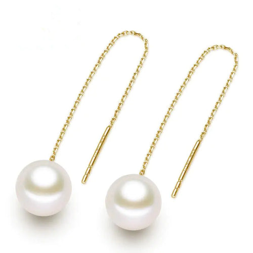 Brincos Estilo Minimalista com Pérolas Redondas Flawless