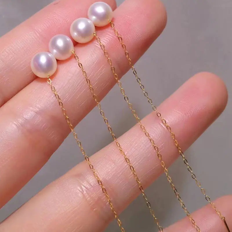 Brincos Estilo Minimalista com Pérolas Redondas Flawless