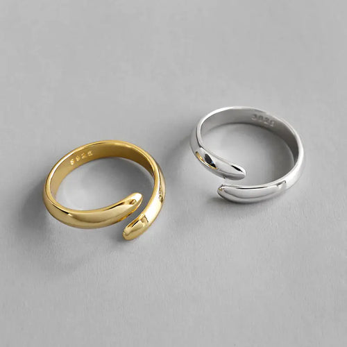 Anel Dourado Design Espiral
